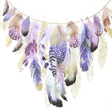 다양한 깃털 냅킨 K-15-002, 1개, 5개