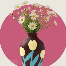 도자기 꽃병 V2 테이블미니도자기꽃병 탁상용화분 식탁화병 디자인화병