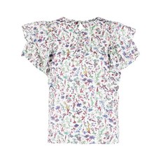 타미힐피거 플로럴 프린트 코튼 혼방 블라우스