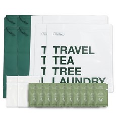 세이브타임 여행용 티트리 세탁 KIT (세탁기 4개+티트리 세제 20개) 캠핑 휴가 휴대용 세탁 간편빨래, 20개, 25ml, 세탁기 4개+티트리 세제 1개