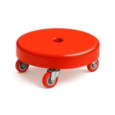 헤이미샤 무빙체어 앉은뱅이 이동식 무빙의자 작업 청소용 이동의자 (중형), 레드, 1개