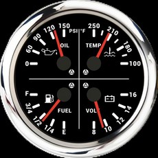 디지털 유압계 수온계 연료계 전압계 해양 보트 자동차 다기능 계기, 6. PSI BS, 기본