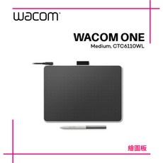 Wacom One 藍牙繪圖板 (中) 入門款 CTC-6110WL 無線繪圖板, Black