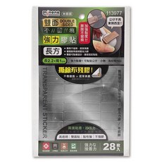 米諾諾 雙面不留痕強力膠貼 長方, 1個