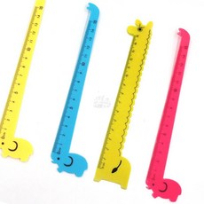 동물 모양 자 15cm 문구용품 투명자 동물모양자