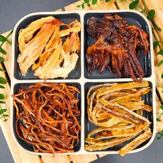 건어물 4종 세트 맥주안주 마른안주세트 혼술 업소용 노래방 스크린 골프장 업장용 안주 연말 집들이 모임 간식