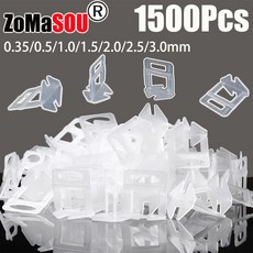 100-1500Pcs 타일 레벨링 시스템 클립 스페이서 누워 0.35/0.5/1/1.5/2/2.5/3mm 건설 도구, [02] 3.0mm, 02 800pcs