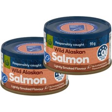 Woolworths 울워스 훈제연어 슬라이스 캔 95g x2