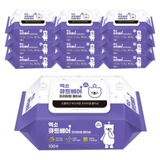 큐트베어 물티슈 캡형 100매 10팩