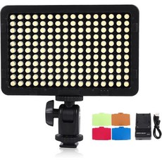 요이데수 176 LED 비디오 조명 카메라 미니 충전식 충전 램프 휴대용 DSLR 캠코더, 요이데수 176 LED 카메라 조명 미니 충전식 충전, 1개