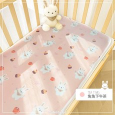3D嬰兒涼感床墊 幼兒園午睡墊 透氣水洗快乾, 兔兔下午茶, 1個