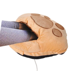 발열방석 브라운 곰발바닥 USB 발열쿠션 발난로, 본상품