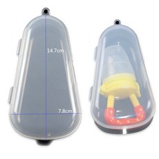 doddl 水滴型收納盒 可放兒童餐具 固齒器 食物剪 等 可放doddl 兩件式餐具, 1個, 透明