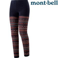 Mont-Bell 圖騰內搭褲 Jacquard Tights 小朋友長褲 - 1107165