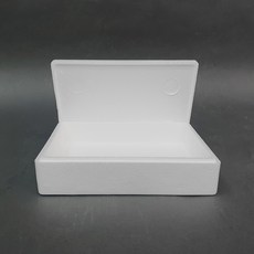 직사각 낮은형 1호 스티로폼박스 아이스박스 포장박스 외경 301X204X77mm, 40개