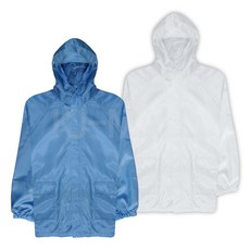 KJ 방진복 후드짚업 제전복 무진복 제전방진복 클린복 크린룸 반도체 정전기방지 작업복 후드상의, 화이트-3XL(110), 1개, 화이트