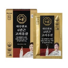 휴럼 하루한포 6년근 고려홍삼 5포 5일분, 4개, 5회분