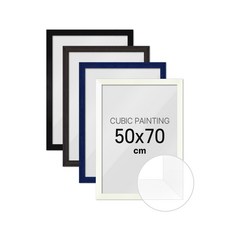 하비스 보석십자수 액자 프레임 슬림 우드 50x70cm, 슬림 우드 화이트, 1개