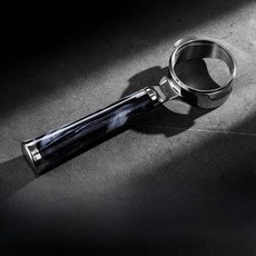 커피 머신 핸들 바텀리스 안정 추출 개조 도구, 8. 58mm---양쪽 귀||검은색과 회색 패턴, 기본