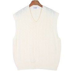 胡利斯泰 麻花針織背心 MZ_천무열