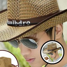 남자 카우보이 밀집모자 창넓은 정글모 라탄모자 dda+089iO