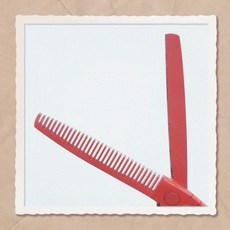 (髮克希) 6吋龍紋牙剪 - 紅色, 1個