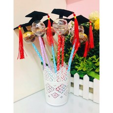 孟之坊婚禮精品舘 畢業帽金莎花棒, 1個, 畢業帽+空棒子