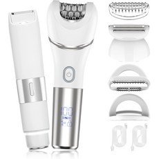 여성용 제수티 일렉트릭 비키니 트리머 전동 면도기 무선 퍼빅 헤어 IPX7 방수 및 LED 디스플레이 남성 볼 언더암 다리 팔 선물 그린, White 968