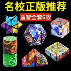 兒童益智魔方 立體百變魔方 3D幾何解壓玩具 生日禮物 啟蒙推薦, 1個, 早教培養【隨機發一個】3D主題魔方,益智玩具