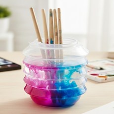 접이식 자바라 물통 미술용 휴대용 실리콘 붓꽂이