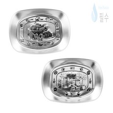 필수가게 데스크 정리 트레이 펜슬트레이, 과일, 1개, 실버