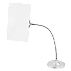 고배율 고화질 독서용 스탠드 확대경 금속 유연 튜브 포함 가정용 작업용 실용적 사용이편리한, 1개, 직사각형 확대경 - 은색