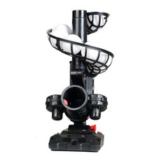 棒球發球機投球機：388BH自動發射器，模擬變化球，提升打擊技巧，自動彈跳設計, 1個, 黑色