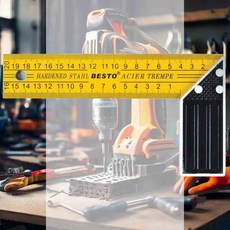 앵글스퀘어 노랑 300mm BCA300 리모델링작업 목공작업 창호설치 선반조립 직각레벨 치수확인