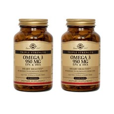 SOLGAR 三倍強度Omega-3軟膠囊 950mg, 50顆, 2罐