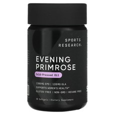Sports Research 스포츠 리서치 달맞이 꽃 Evening Primrose 1300mg, 30정, 1개