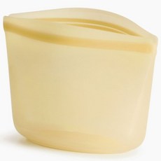 stasher 碗形矽膠密封袋-XS-黃，236ml, 可用於微波爐、烤箱、洗碗機, 4個