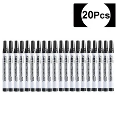 새로운 50-5pcs 지울 수있는 화이트 보드 마커 펜 교육 분필 도구 사무실 미술 용 칠판 블랙/레드/블루, 07 Black A-20pcs