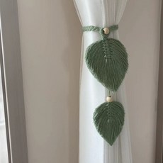 雙葉窗簾綁帶, 豆沙綠, 1件