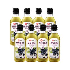 백설 포도씨유, 500ml, 8개