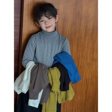 藍鈺 25秋冬 韓國童裝 男童 抓絨彈力 高領 內搭 打底衫