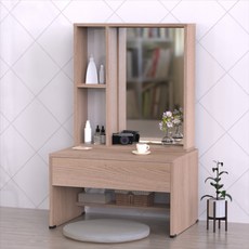 탑퍼니처 화장대 심플한 디자인 좌식 화장대 600_800, 오크