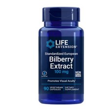 라이프익스텐션 스탠더다이즈드 유러피안 빌베리 추출물 100mg 베지테리안 캡슐, 90정, 1개