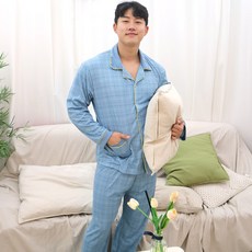 WANNABIG 男款長袖長褲睡衣組