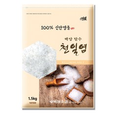 백양 탈수 천일염 자연 건조 신안 굵은 소금, 1개, 1.5kg