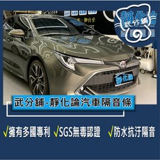 武分舖 靜化論 汽車隔音條 Toyota Corolla Sport 風切隔音 氣密隔音 防水 隔音, 1個, B柱+C柱