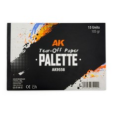 撕取式調色紙 (15入) - AK9558模型顏料調色好幫手 輕鬆撕取 保持桌面清潔 一次性使用更衛生。, 1個