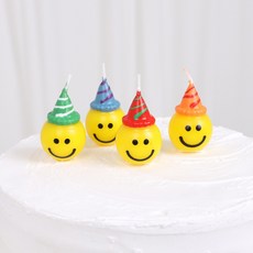 파티초 파티햇스마일 5개입 케이크초 생일 파티, 1세트, 4.5g, 무향
