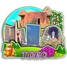 냉장고 자석 기념품 토고 여행 선물 수제 장식 스티커 홈, Togo1