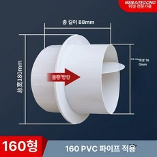 덕트 가정 주방 화장실 인라인, 160 160 PVC 호스